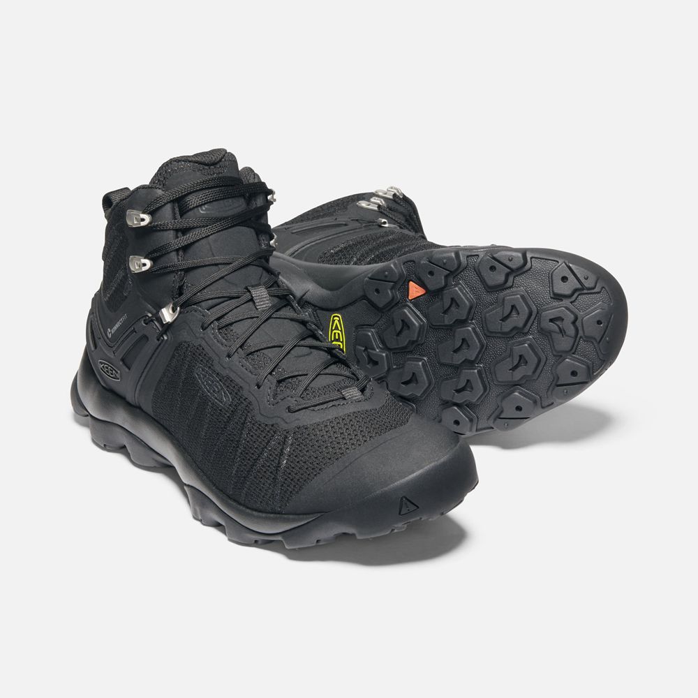 Keen Laarzen Heren Zwart - Venture Mid Waterproof - 79185-RWUE